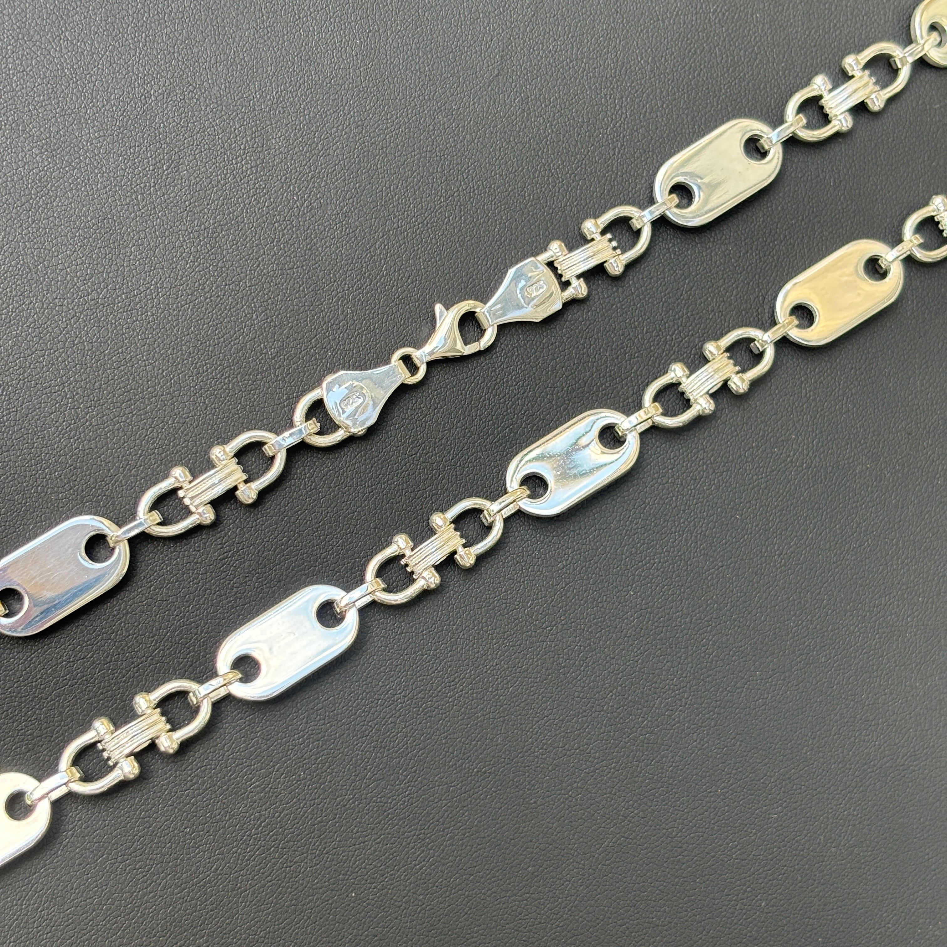 925 Sterling Silver 10mm Ferragamo Mariner Chain Necklace