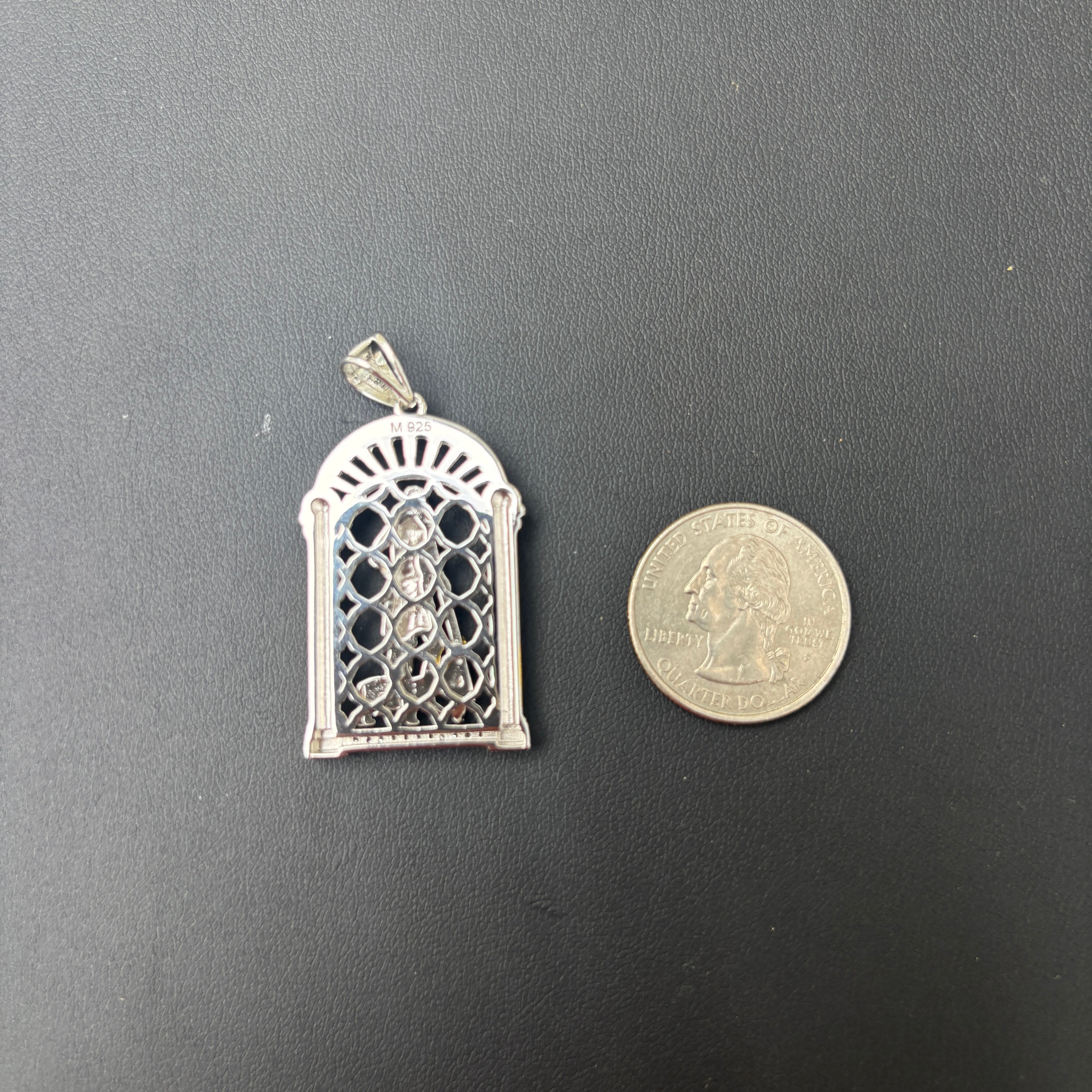 925 Sterling Silver St Lazarus Pendant With Moissanite