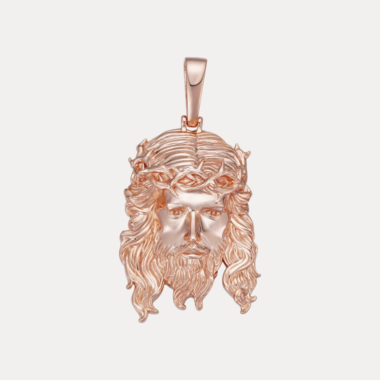 925 Sterling Silver Classic Jesus Piece Pendant - Small