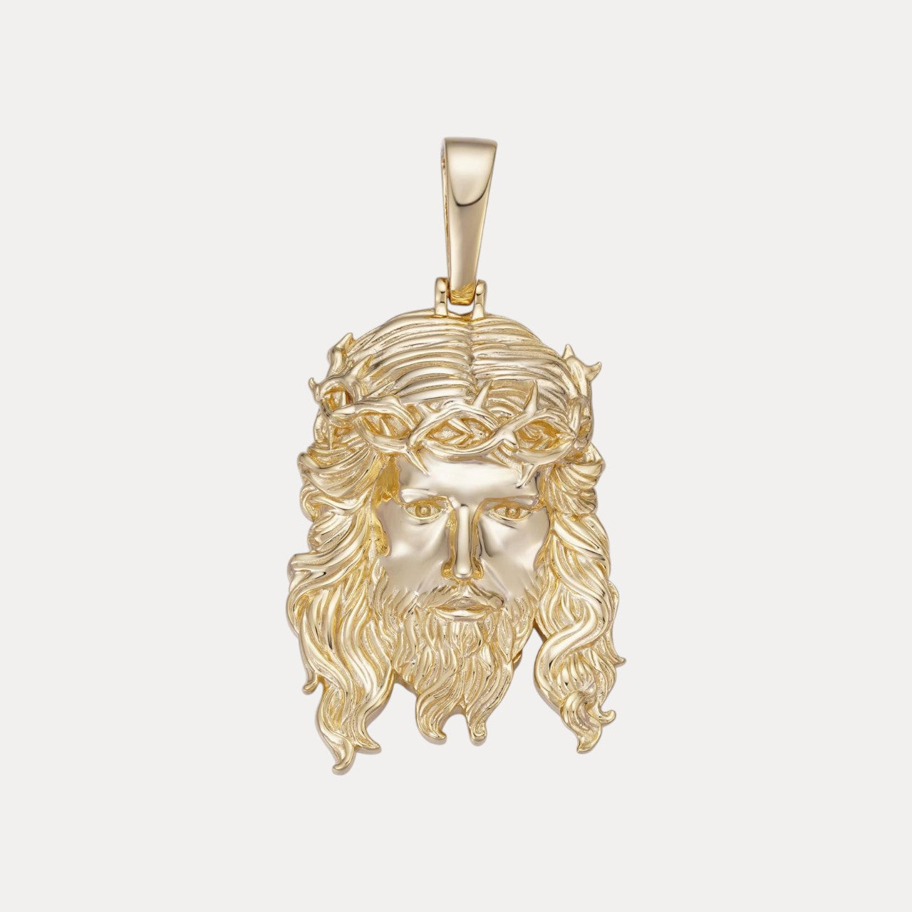 925 Sterling Silver Classic Jesus Piece Pendant - Small