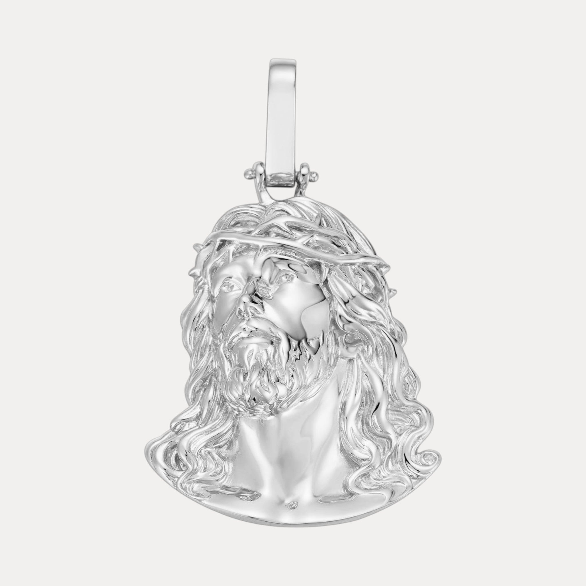 925 Sterling Silver Passion Of The Christ Jesus Piece Pendant - Medium
