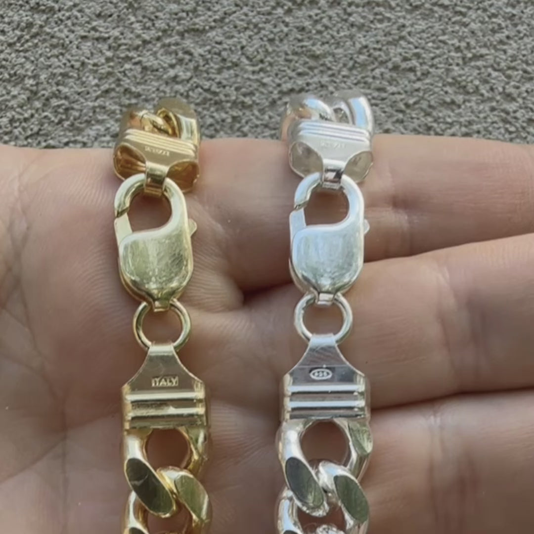 925 Sterling Silver 12mm Miami Cuban Chain Necklace