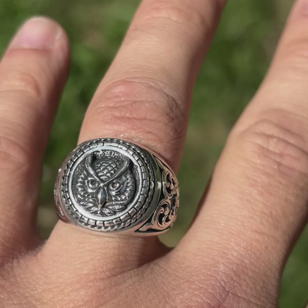 925 Sterling Silver Owl Ring