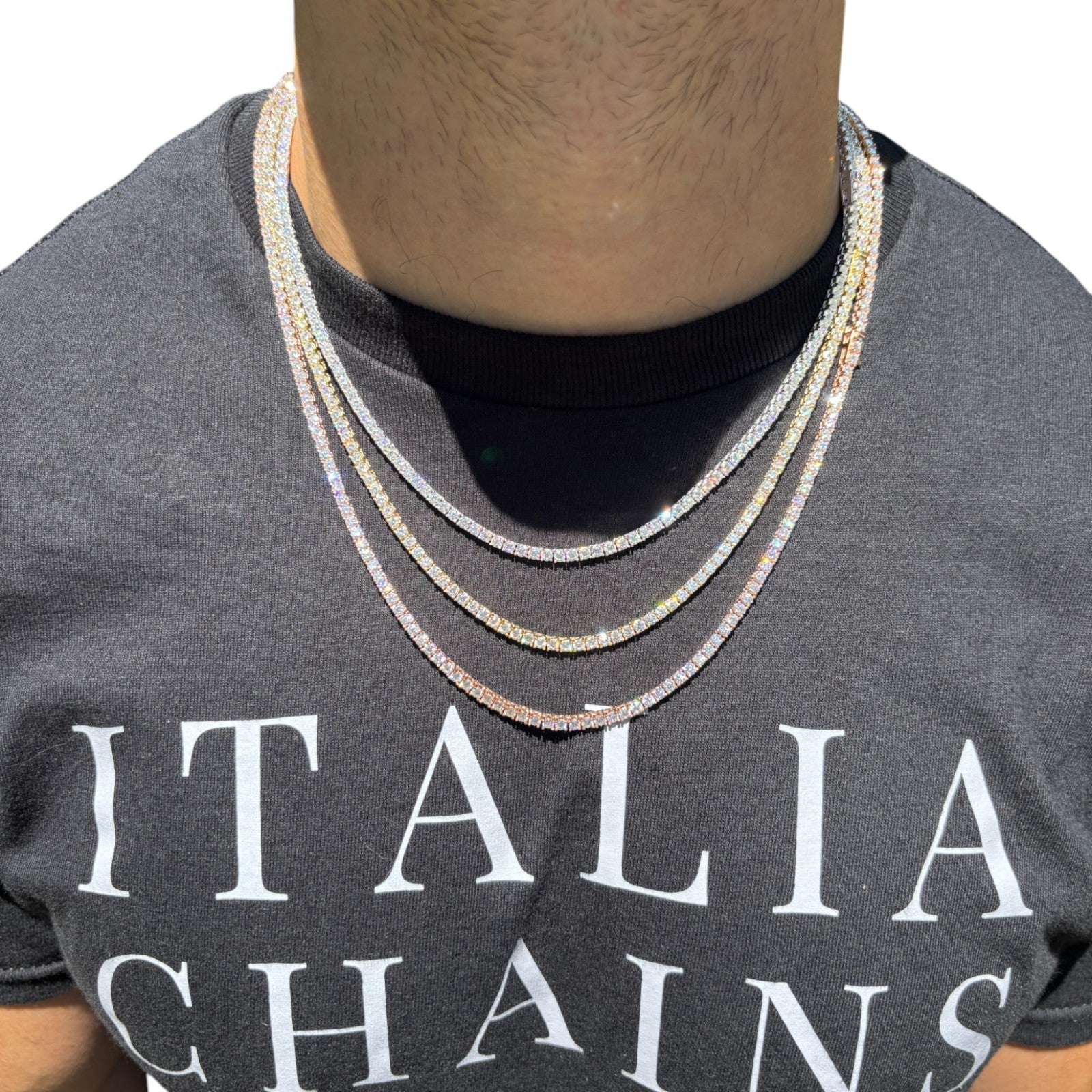 3mm moissanite tennis chain