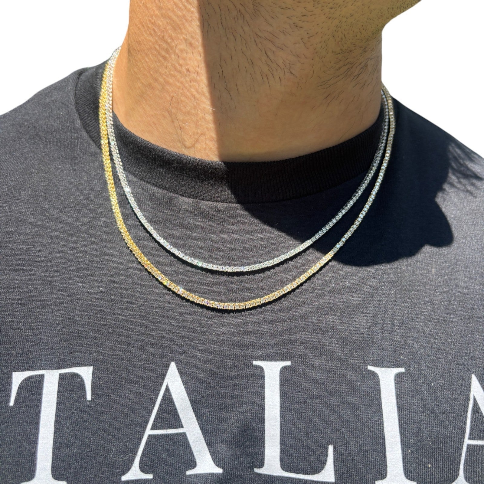 Iced out tennis chain