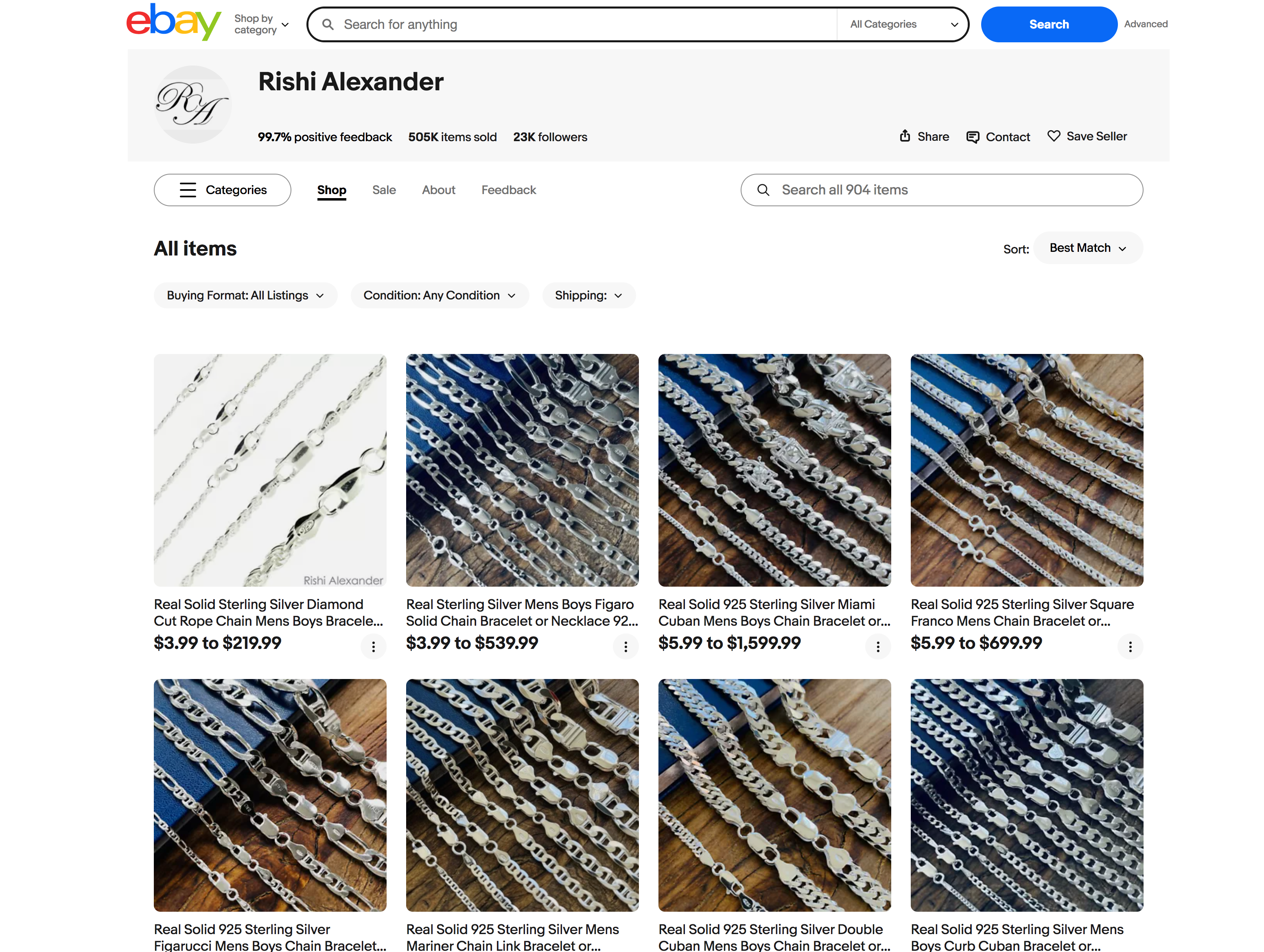 Rishi Alexander eBay store