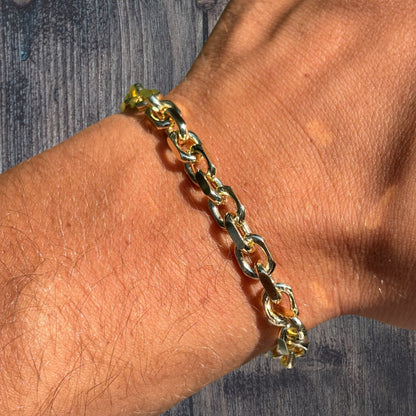 925 Sterling Silver 6mm Anchor Cable Bracelet