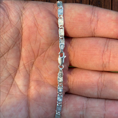 925 Sterling Silver 4mm Valentino Chain Necklace