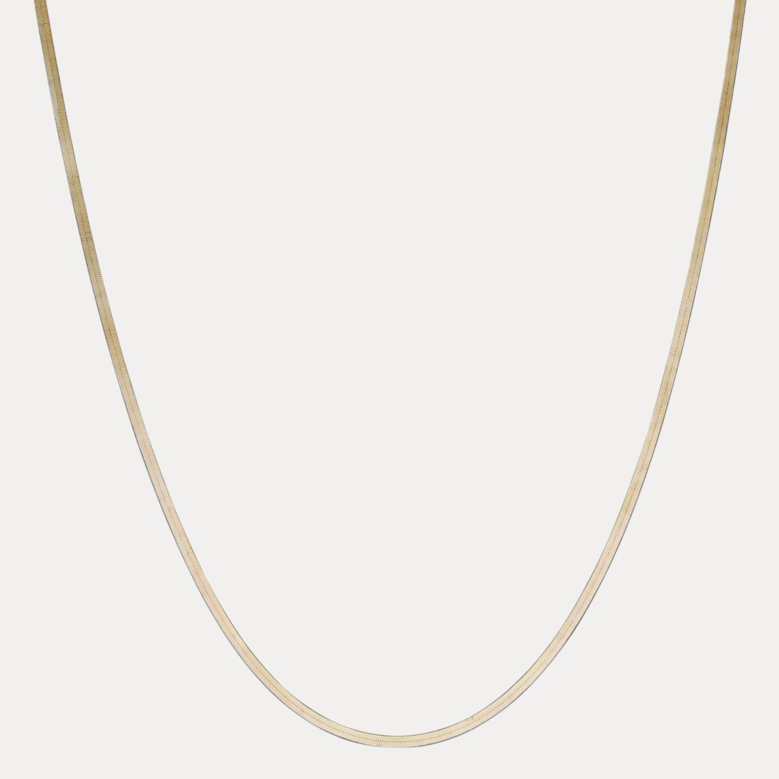 925 Sterling Silver 3mm Herringbone Chain Necklace