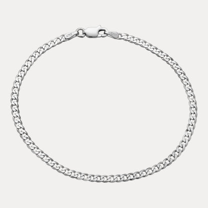 925 Sterling Silver 3mm Curb Bracelet