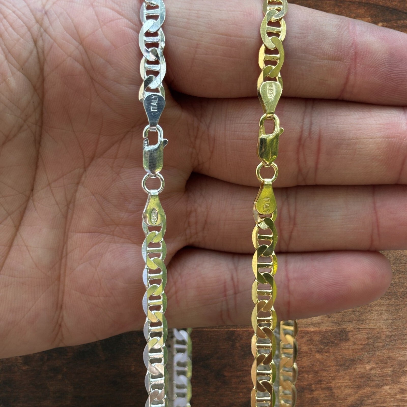 925 Sterling Silver 5mm Mariner Chain Necklace