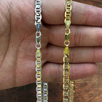 925 Sterling Silver 5mm Mariner Chain Necklace