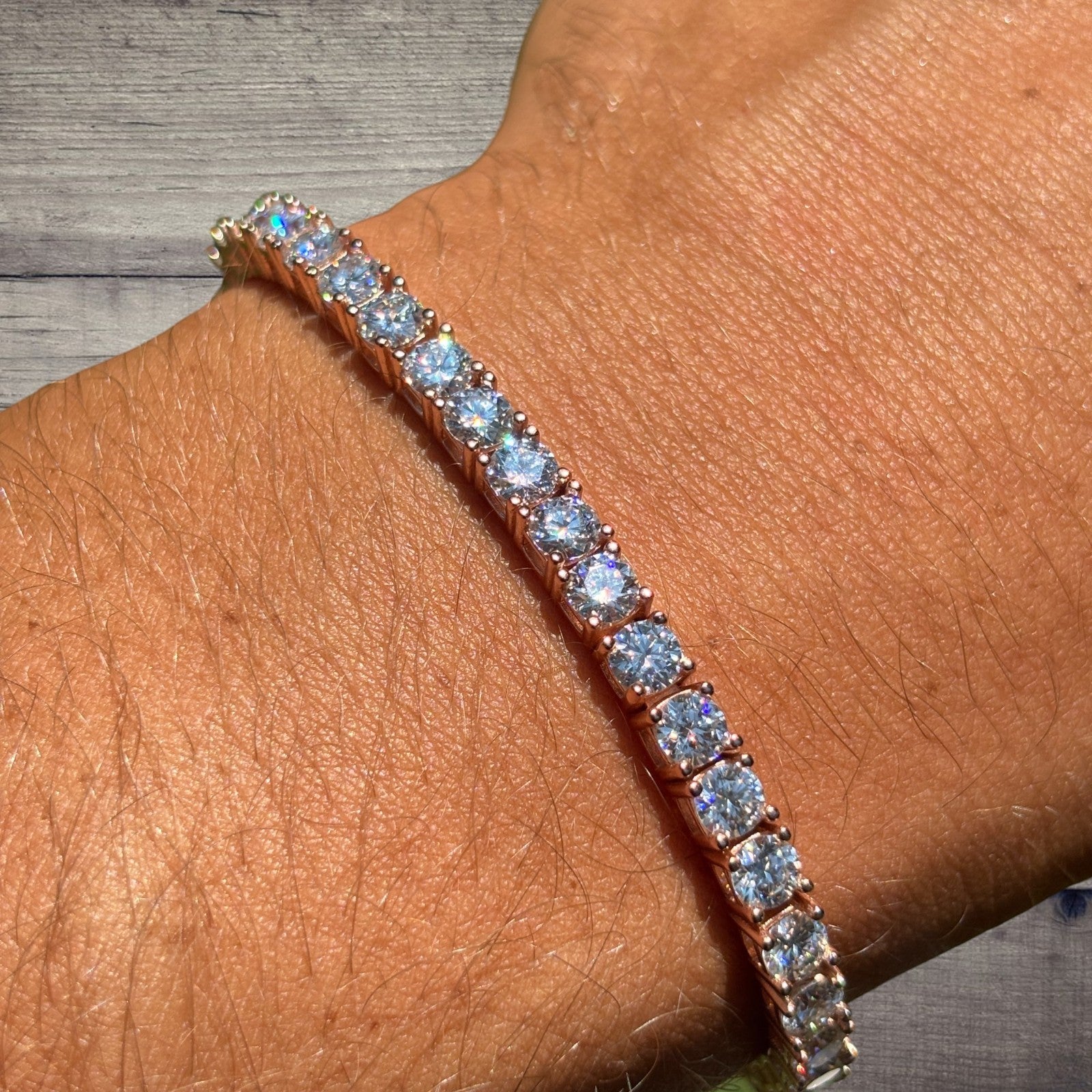 925 Sterling Silver 4mm Tennis Bracelet - CZ Or Moissanite