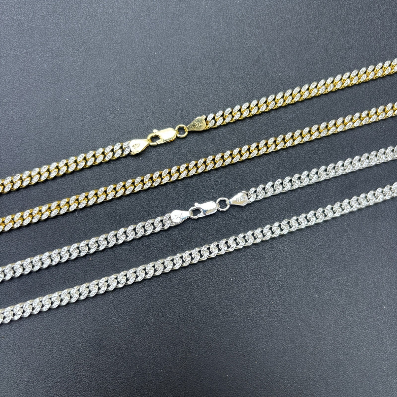 925 Sterling Silver 5mm Diamond Cut Miami Cuban Chain Necklace