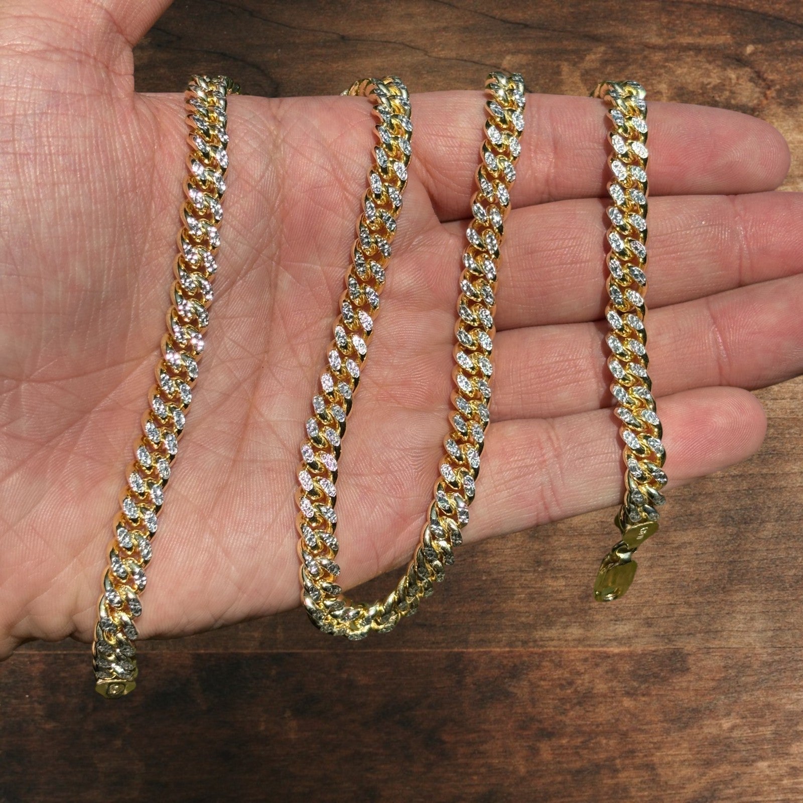 925 Sterling Silver 7mm Diamond Cut Miami Cuban Chain Necklace