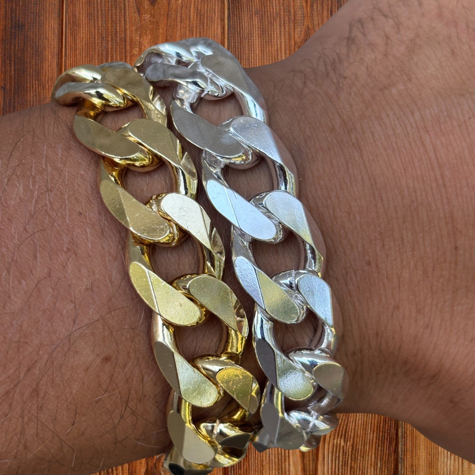 925 Sterling Silver 15mm Curb Bracelet