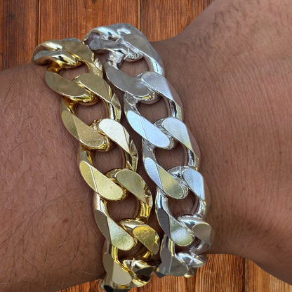 925 Sterling Silver 15mm Curb Bracelet