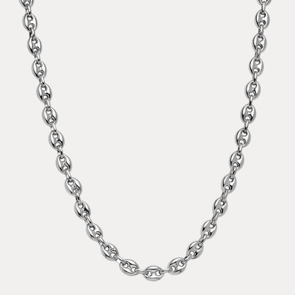 925 Sterling Silver 12mm Puffed Gucci Chain Necklace