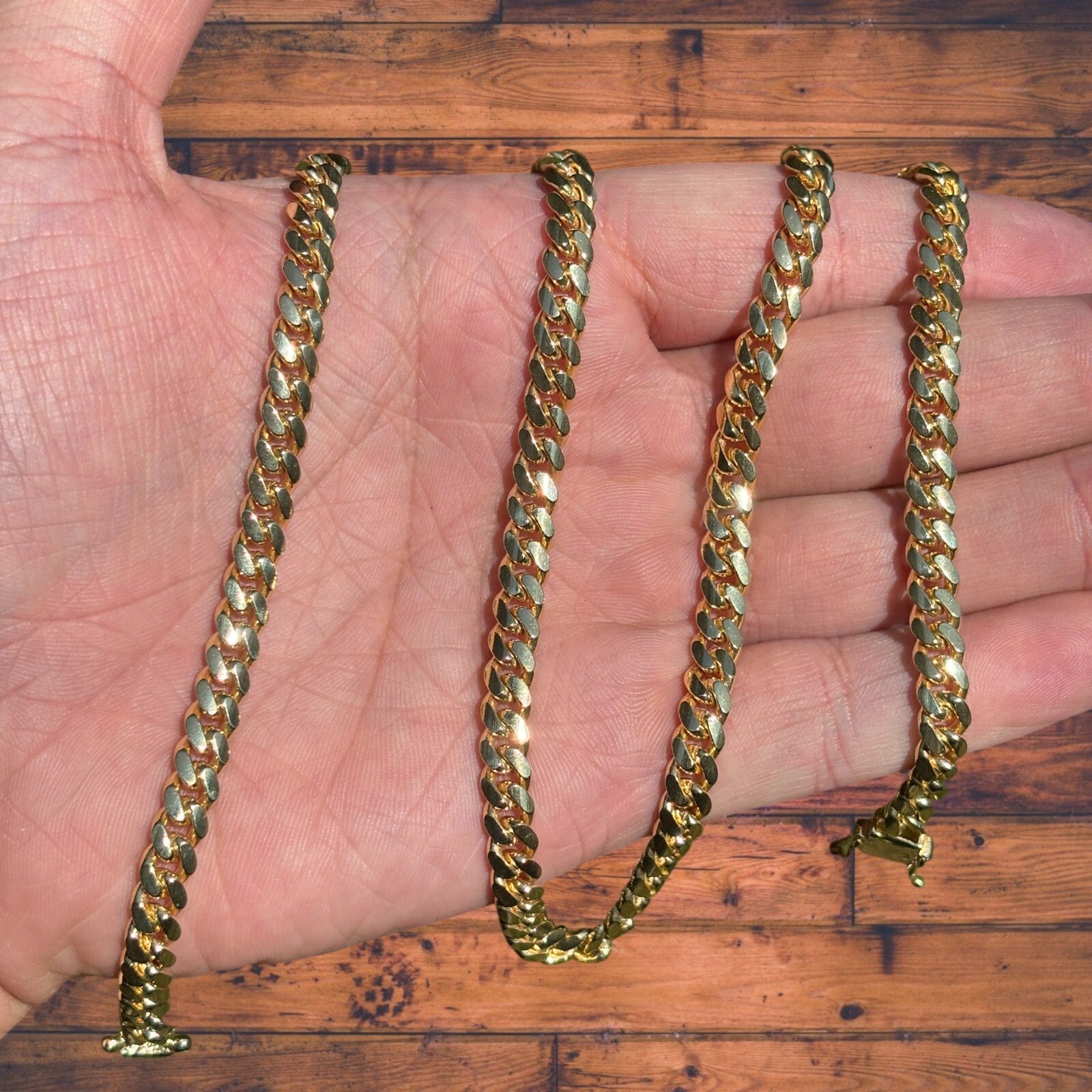 925 Sterling Silver 6mm Miami Cuban W. Box Clasp Chain Necklace