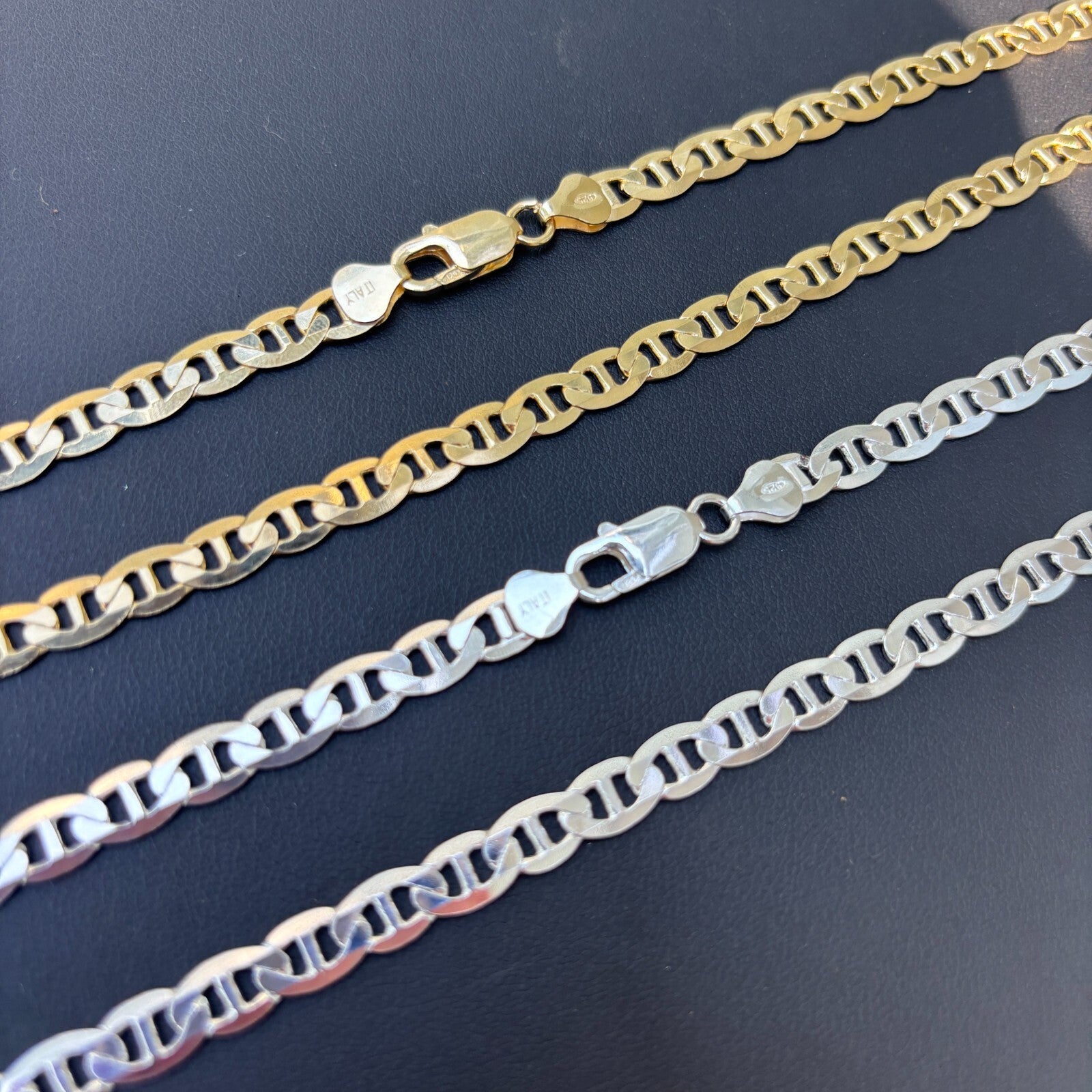 925 Sterling Silver 6mm Mariner Chain Necklace