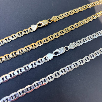 925 Sterling Silver 6mm Mariner Chain Necklace