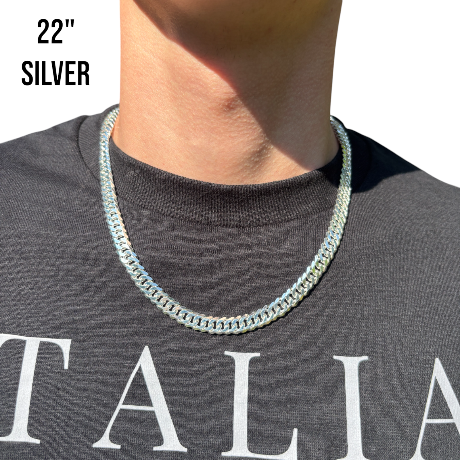 925 Sterling Silver 6mm Double Curb Chain Necklace
