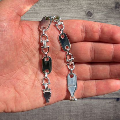 925 Sterling Silver 10mm Custom Ferragamo Link Bracelet