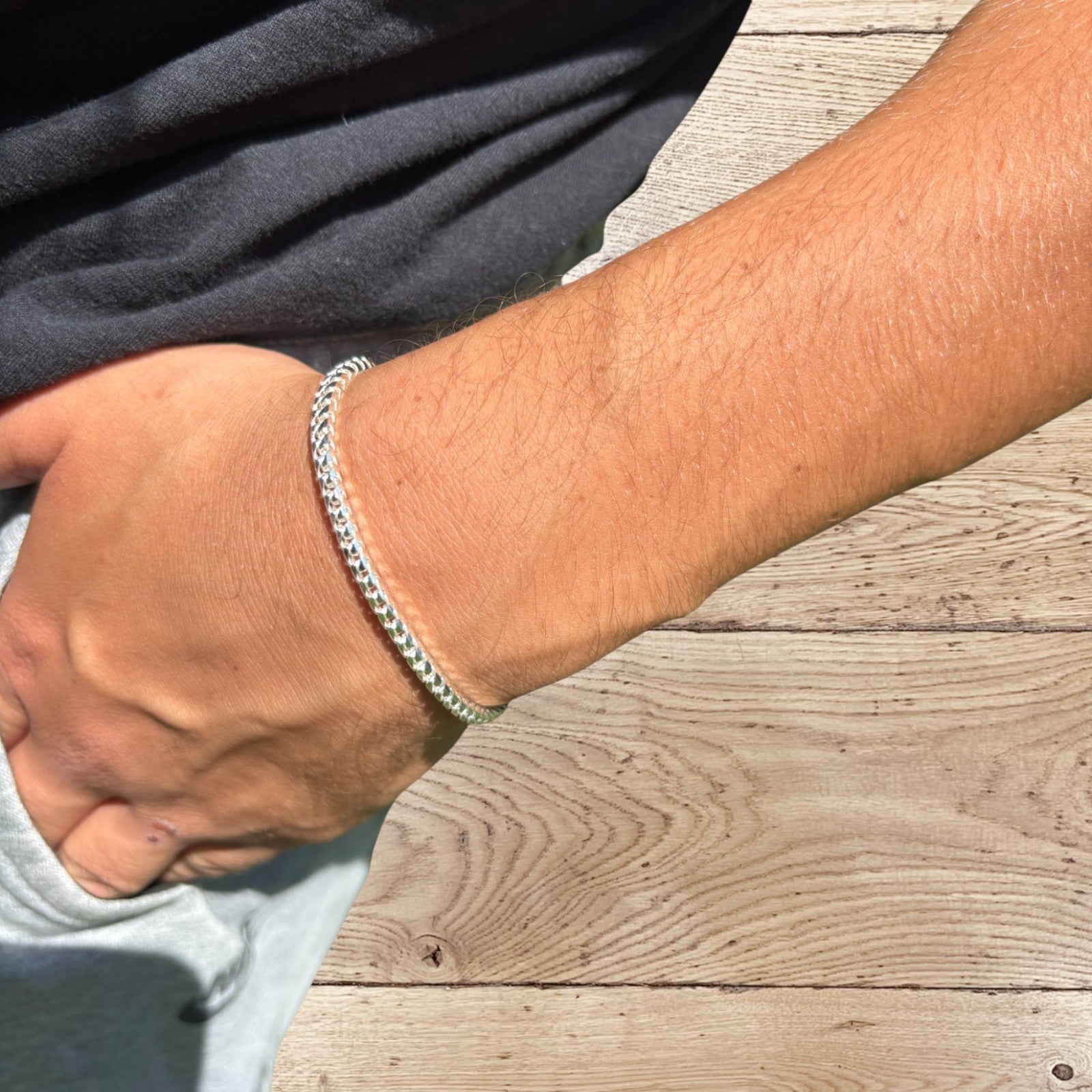 925 Sterling Silver 3mm Franco Bracelet