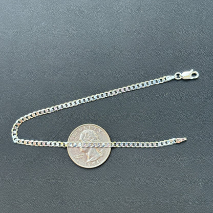 925 Sterling Silver 3mm Curb Bracelet