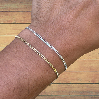 925 Sterling Silver 2.5mm Mariner Bracelet