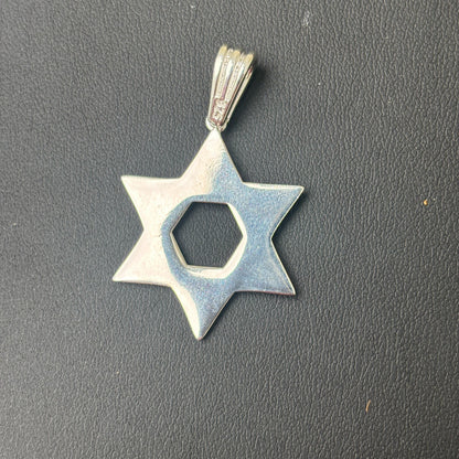 925 Sterling Silver Plain Star of David Pendant