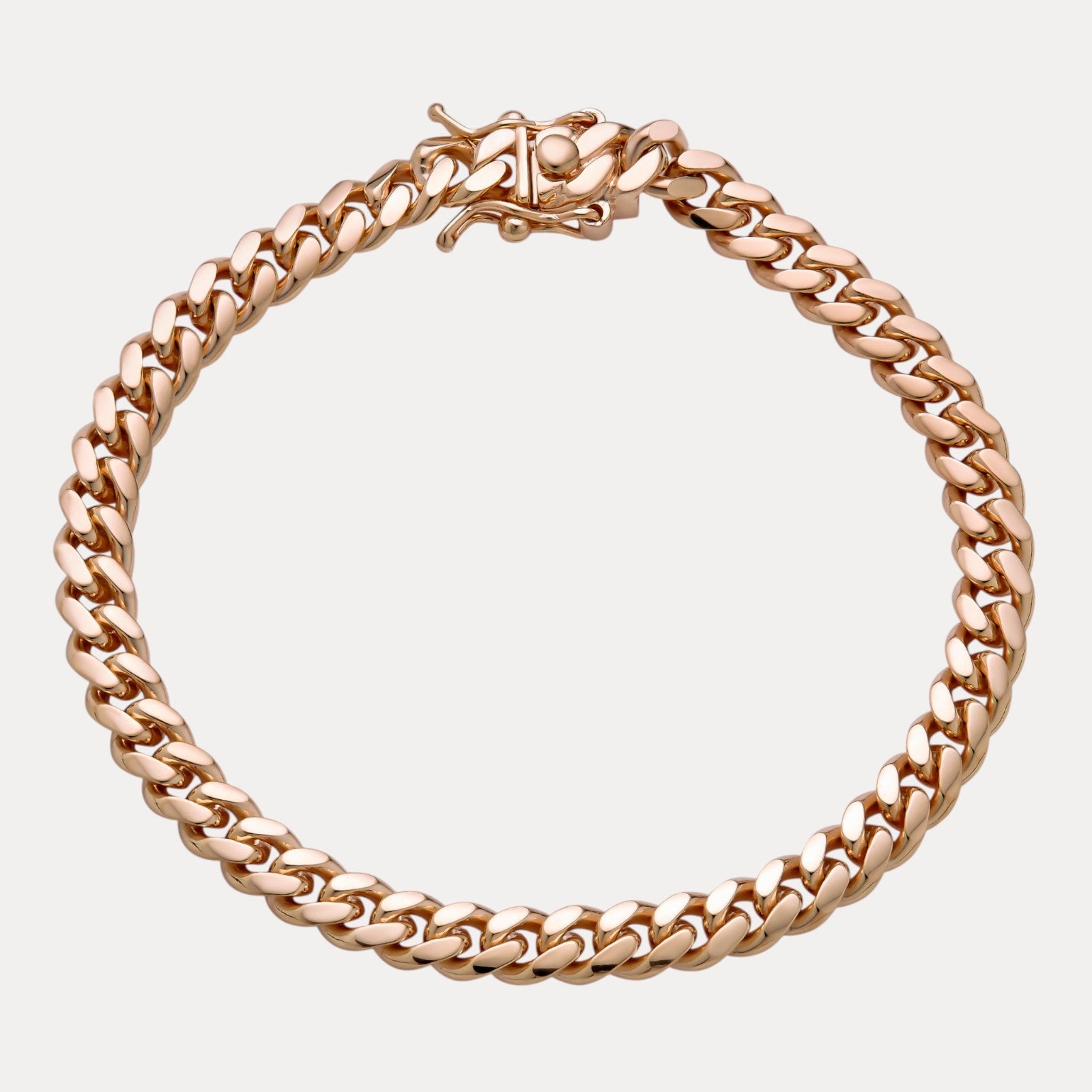 925 Sterling Silver 6mm Miami Cuban W. Box Clasp Bracelet