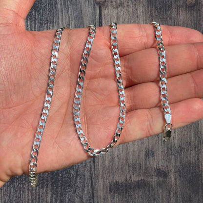925 Sterling Silver 5mm Curb Chain Necklace
