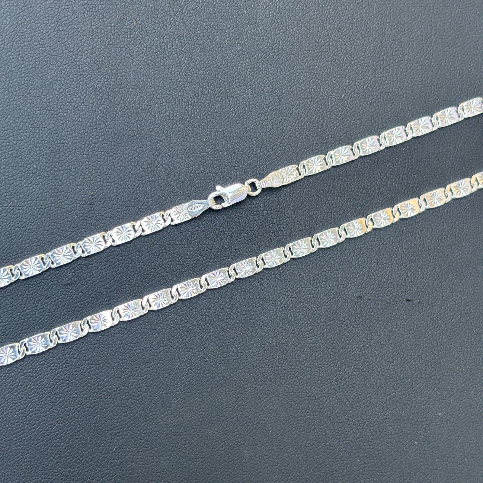 925 Sterling Silver 4mm Valentino Chain Necklace