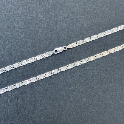 925 Sterling Silver 4mm Valentino Chain Necklace