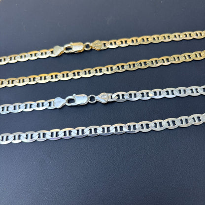 925 Sterling Silver 6mm Mariner Chain Necklace