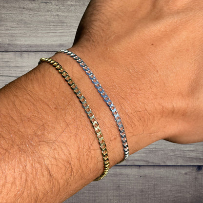925 Sterling Silver 3mm Curb Bracelet