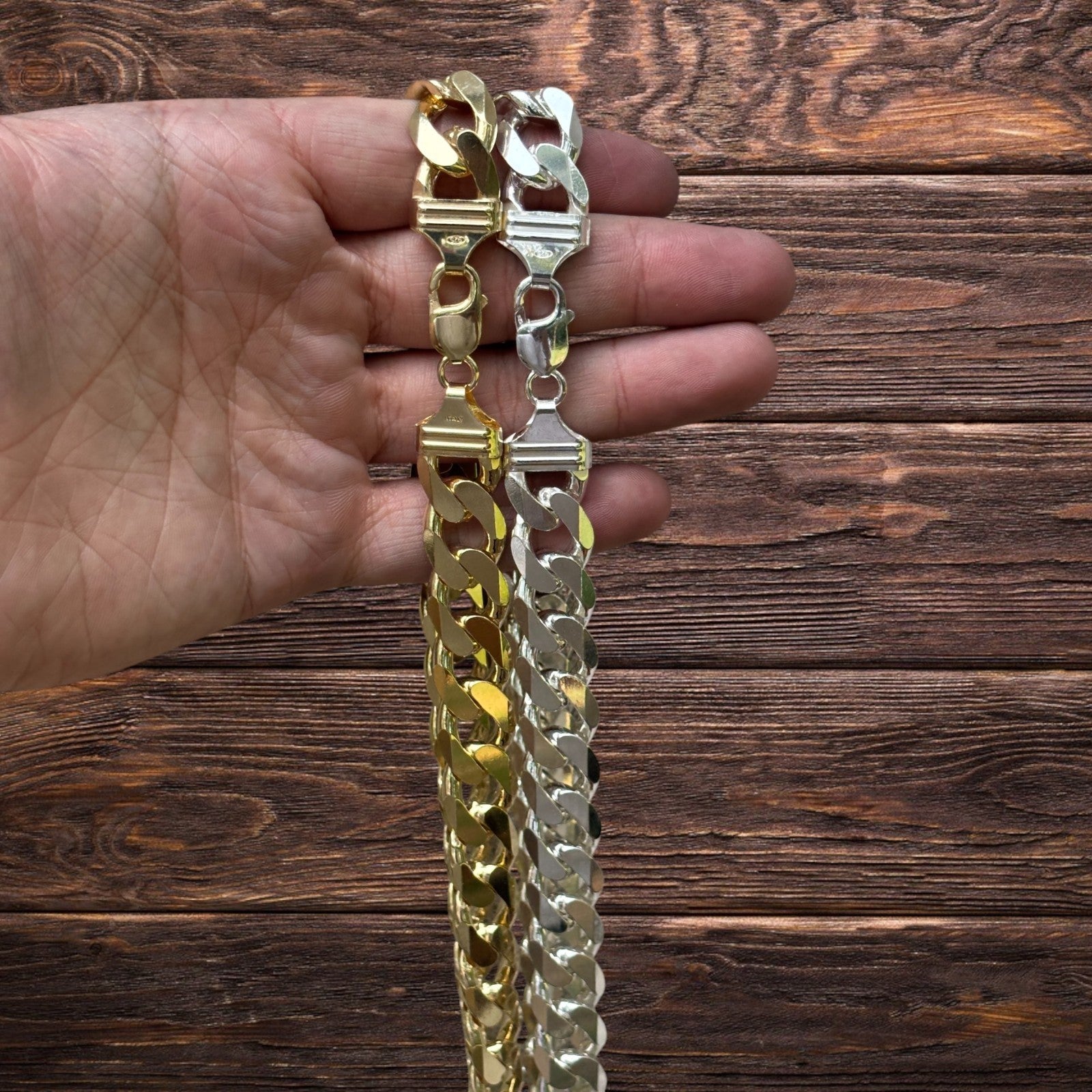 925 Sterling Silver 15mm Curb Chain Necklace