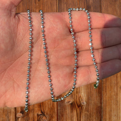 925 Sterling Silver 3mm Bead Chain Necklace