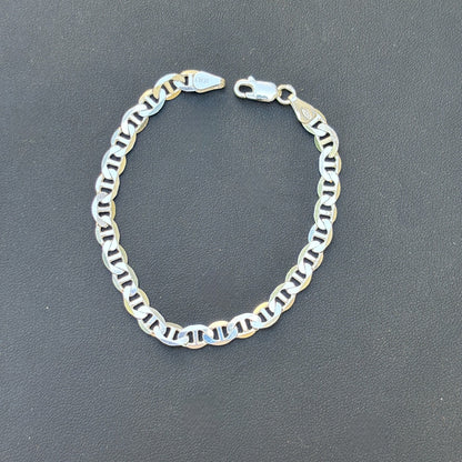 925 Sterling Silver 5mm Mariner Bracelet