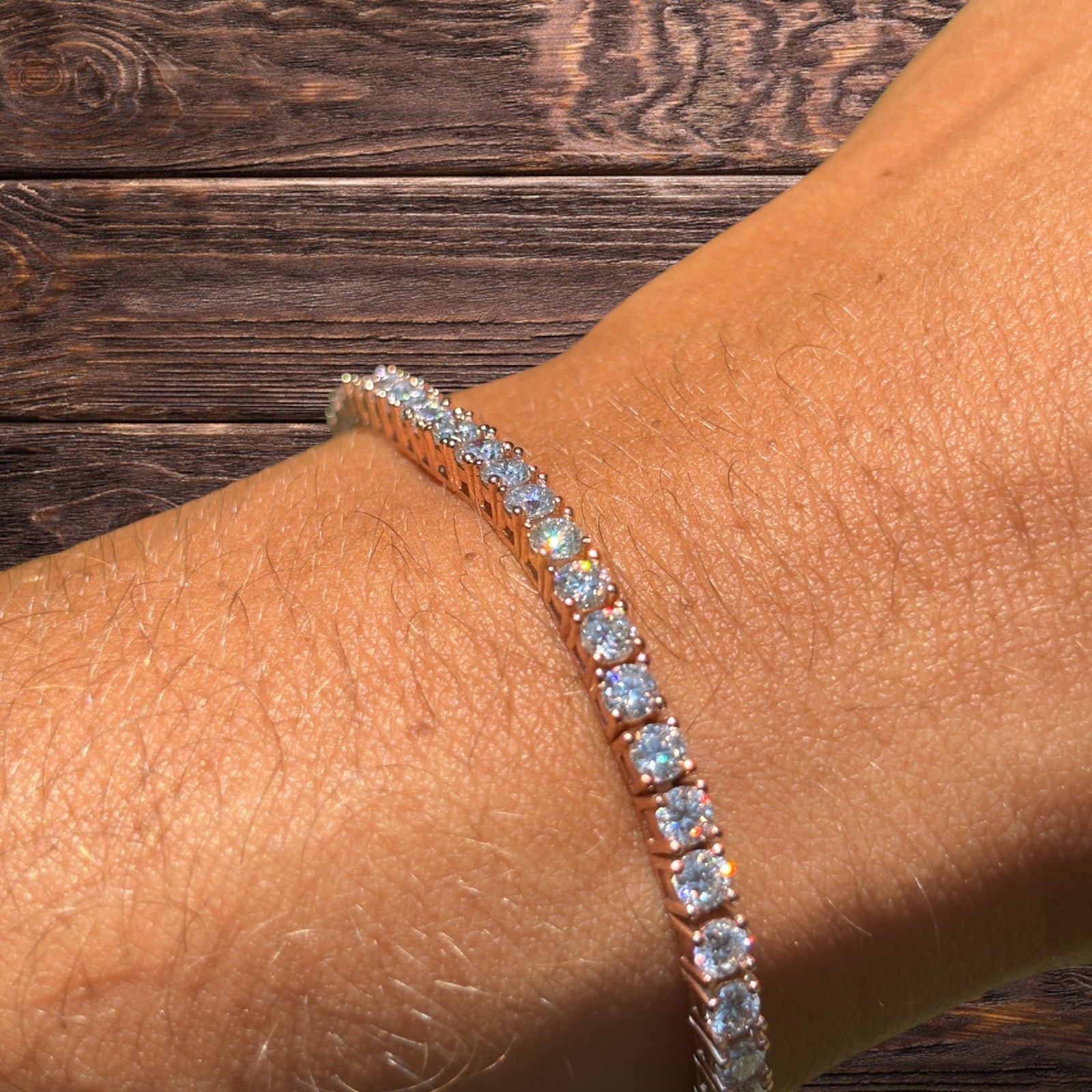 925 Sterling Silver 3mm Tennis Bracelet - CZ Or Moissanite