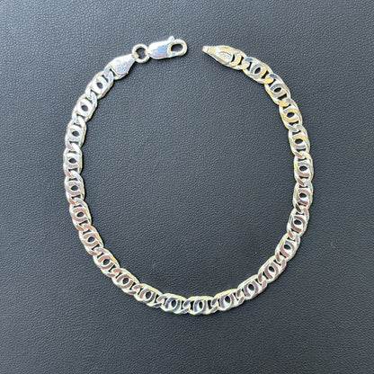 925 Sterling Silver 5.5mm Tiger Eye Bracelet