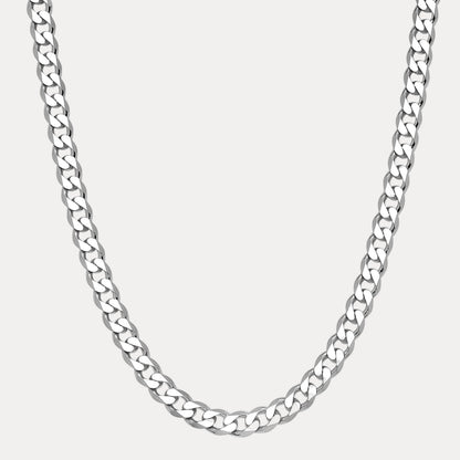 925 Sterling Silver 12mm Curb Chain Necklace