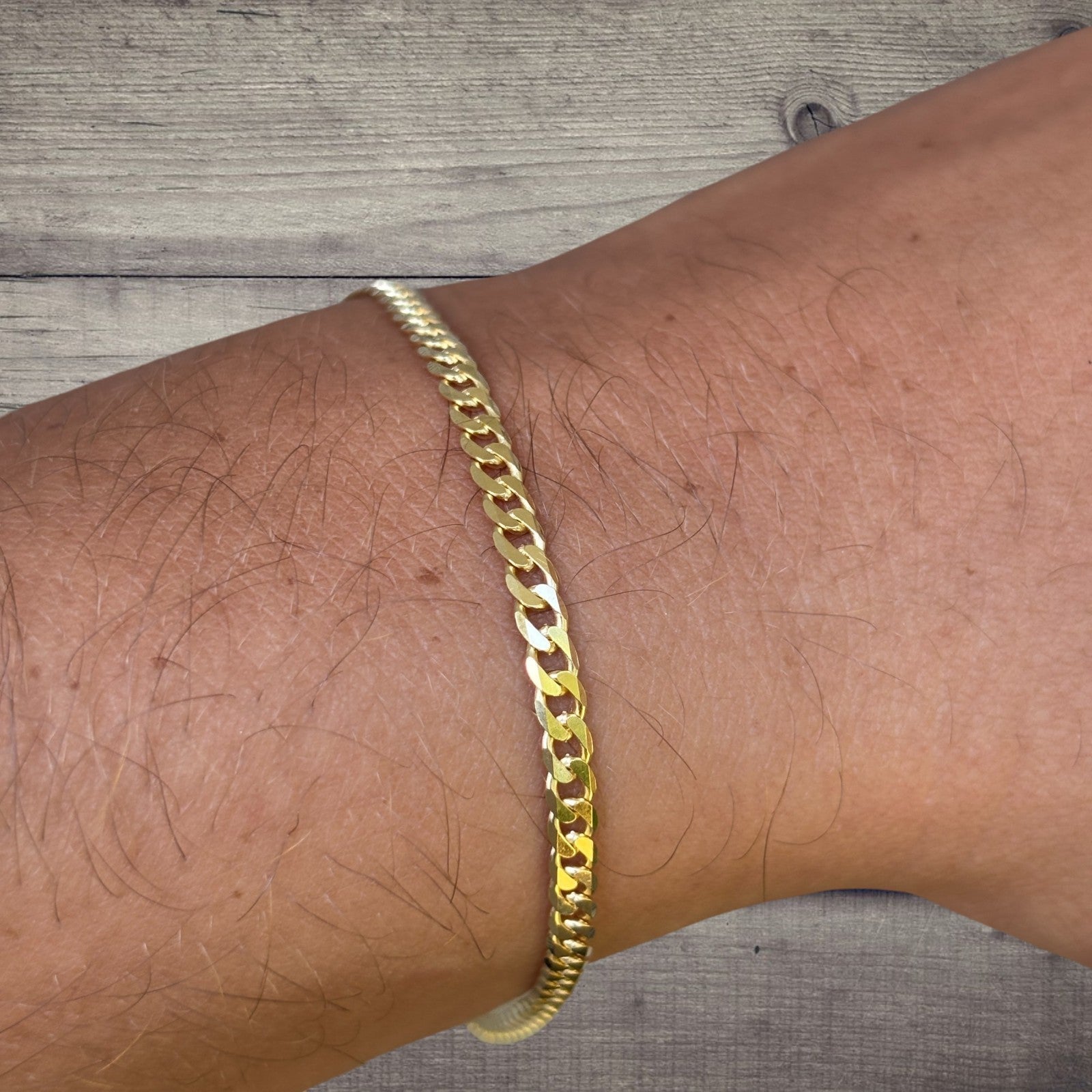 925 Sterling Silver 3mm Curb Bracelet