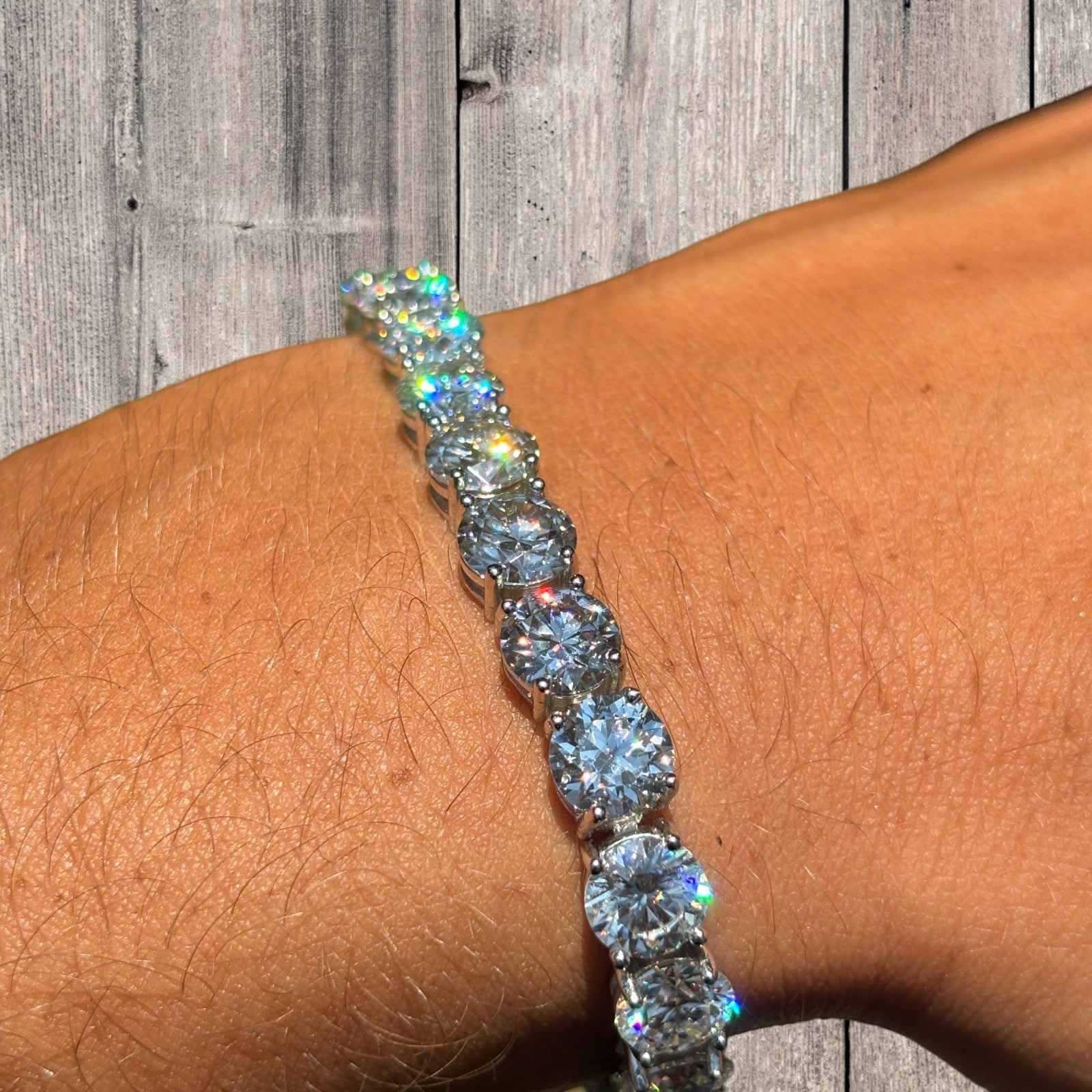 925 Sterling Silver 7mm Tennis Bracelet - CZ Or Moissanite