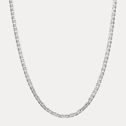 925 Sterling Silver 6mm Mariner Chain Necklace