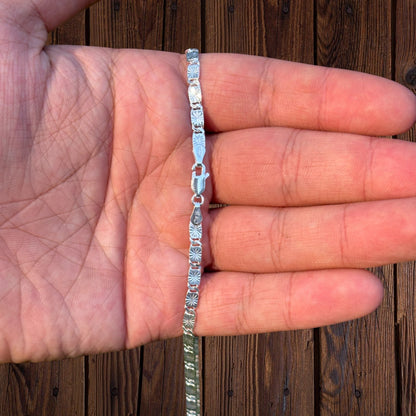 925 Sterling Silver 4mm Valentino Chain Necklace