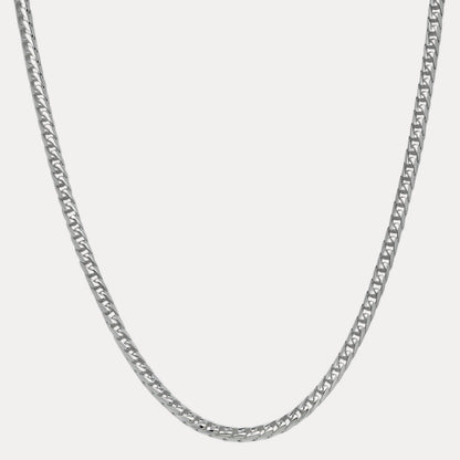 925 Sterling Silver 5mm Rounded Franco Chain Necklace