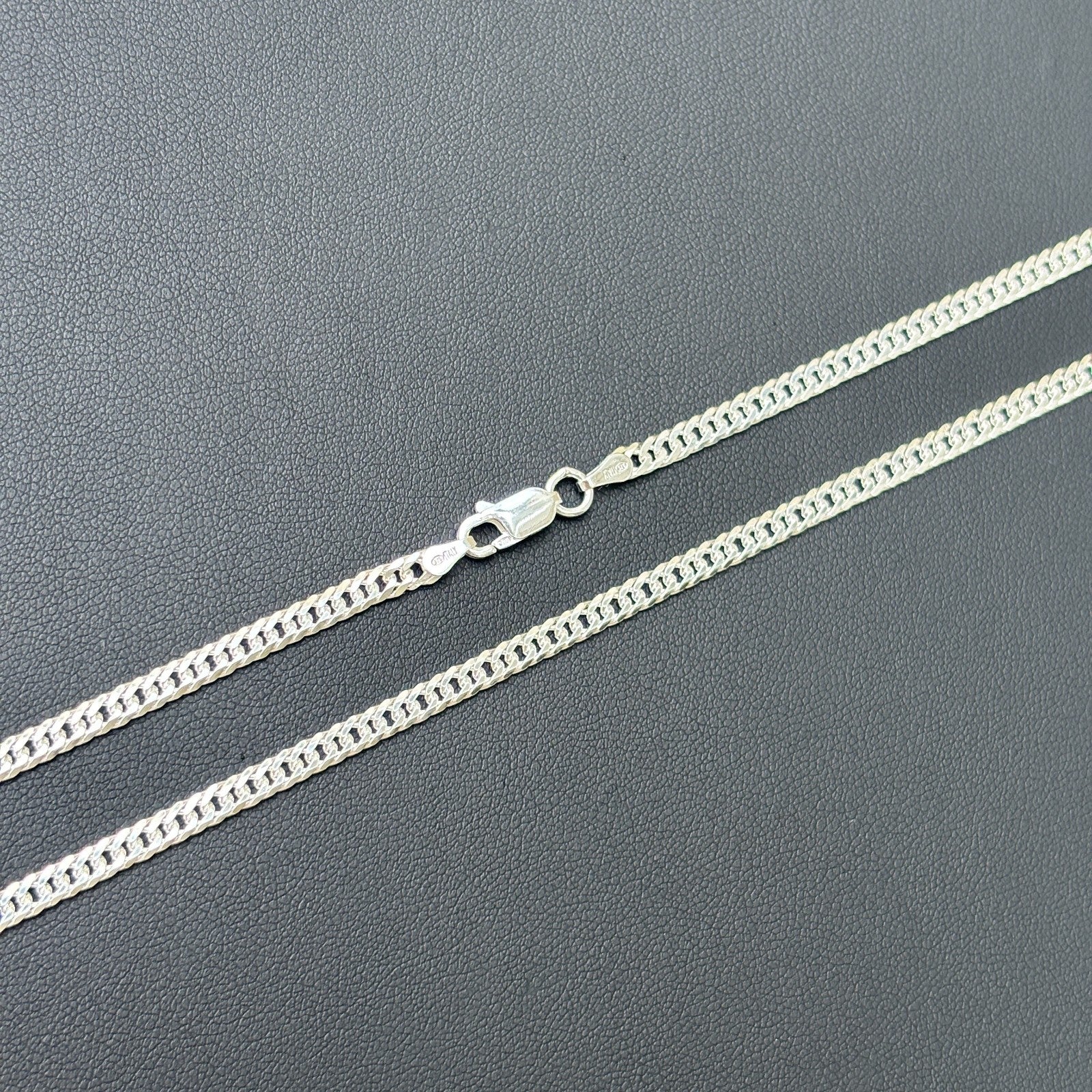 925 Sterling Silver 3.5mm Double Curb Chain Necklace
