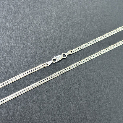 925 Sterling Silver 3.5mm Double Curb Chain Necklace